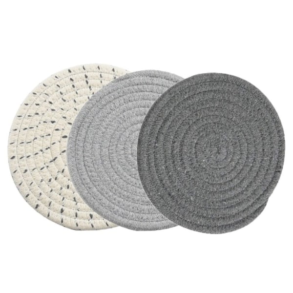 3 kpl Potholders Set Hot Pot Holders Set GRAY Grey