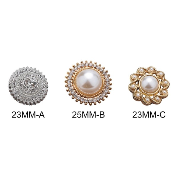 Metall Rhinestone Buttons Skjorte Buttons 23MMC C 23MMC