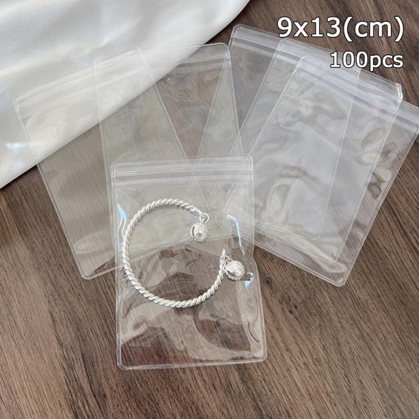 100 kpl Itsesulkeutuva pussi Zip lock 100 KPL 9X13CM 100 KPL 100pcs 9x13cm