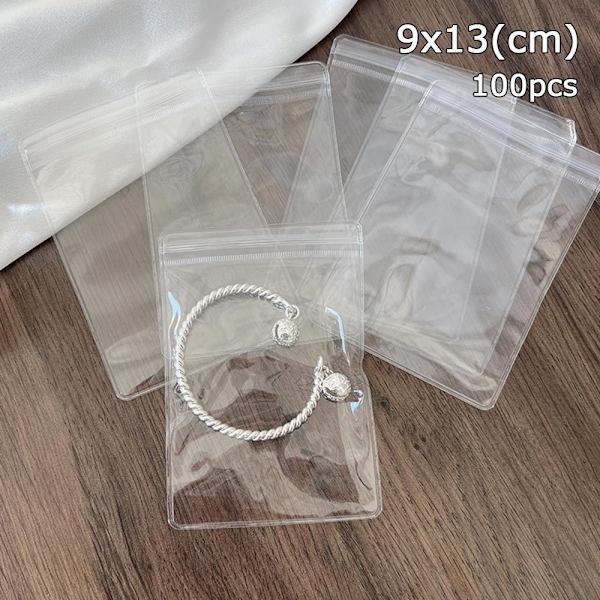 100 stk Selvforseglingspose Zip Lock Poser 100 STK 9X13CM 100 STK 100pcs 9x13cm