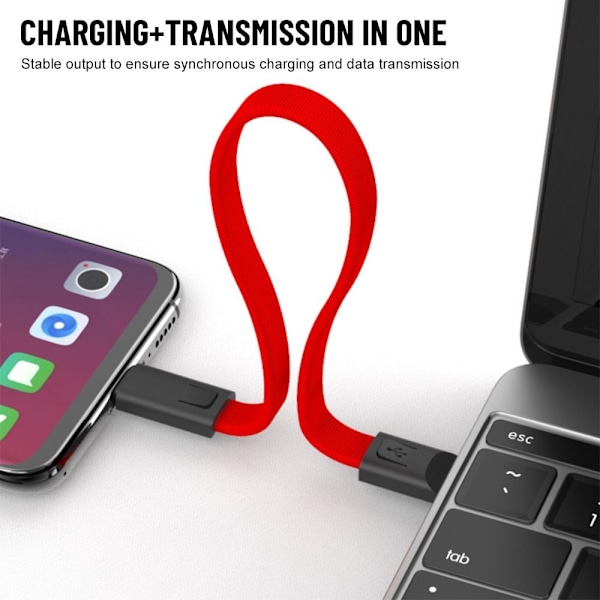 USB-datakabel Hurtigopladningskabel RØD TIL ANDROID TIL ANDROID Red For Android-For Android