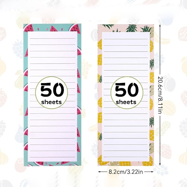 Magnetisk Shopping List Pad Magnetisk anteckningsblock ANANAS ANANAS Pineapple