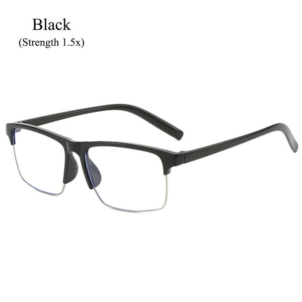 Blått ljusblockerande läsglasögon Småsynt glasögon SVART Black Strength 1.5x-Strength 1.5x