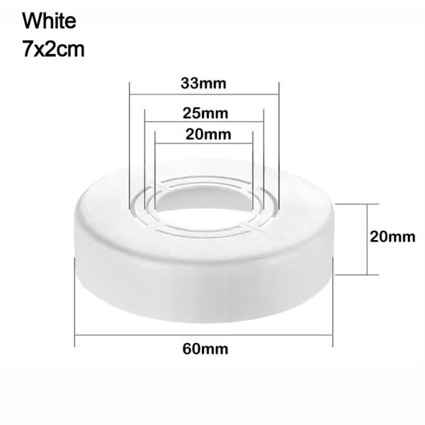 Dusjkranlokk Kran Dekorativt deksel HVIT 7X2CM white 7x2cm