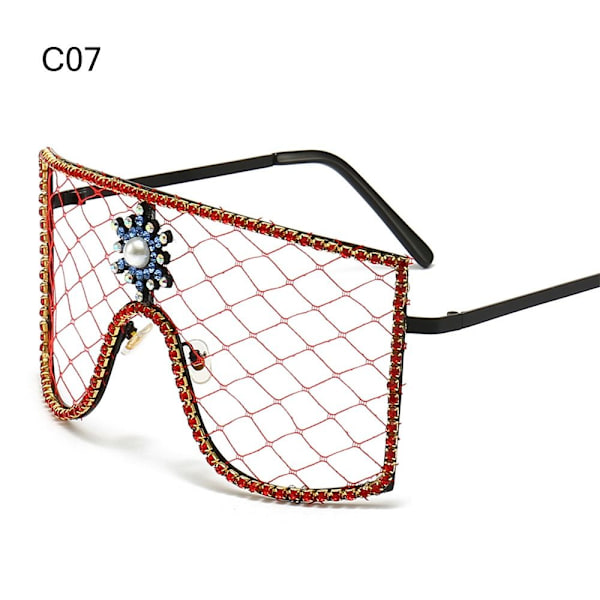 Rhinestone Mesh Glasses Y2K Solbriller C07 C07 C07