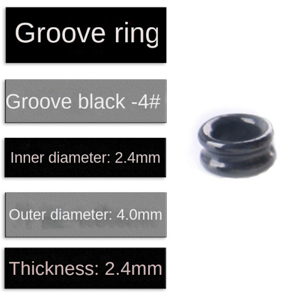 Fiskestang Wire Ring Fiskeline Guide 4SORT-50STK 4Black-50pcs