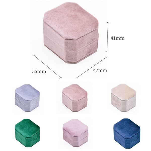 Sammets smyckeskrin Ringbox E E E