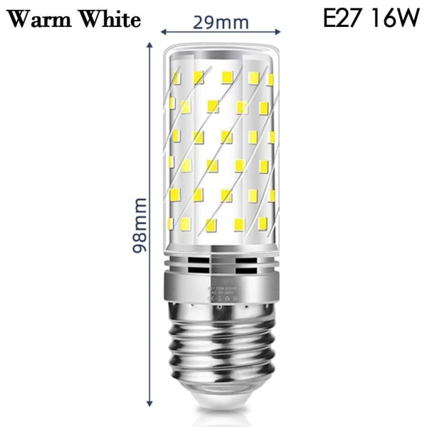 LED Ei välkkymistä LÄMMIN VALKOINEN27 16W E27 16W Warm WhiteE27 16W