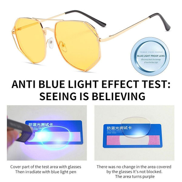 Anti-Blue Light Briller Overdimensionerede Briller BRUN BRUNE Brown