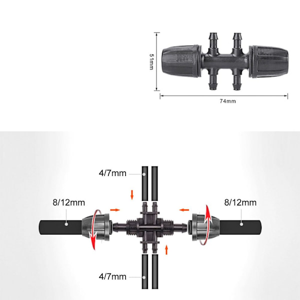 Slangerørforbindelse Slangefitting 10PCS-2 10PCS-2 10Pcs-2