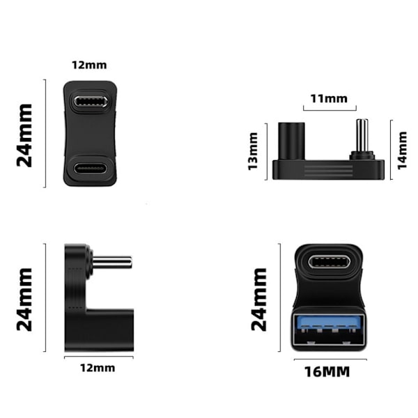 USB C Converter Type-C 3.1 Adapter U TYPE UDVIDET U TYPE U Type Extended