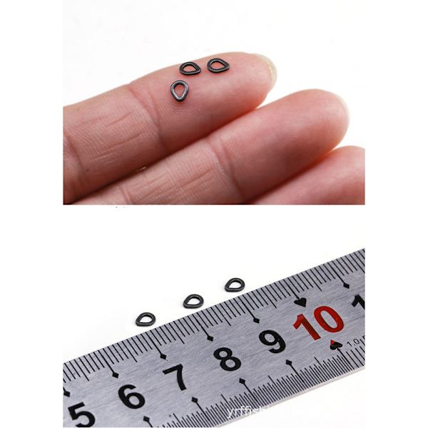 100 stk Fishing Barrel Swivel Fishing Snap S S