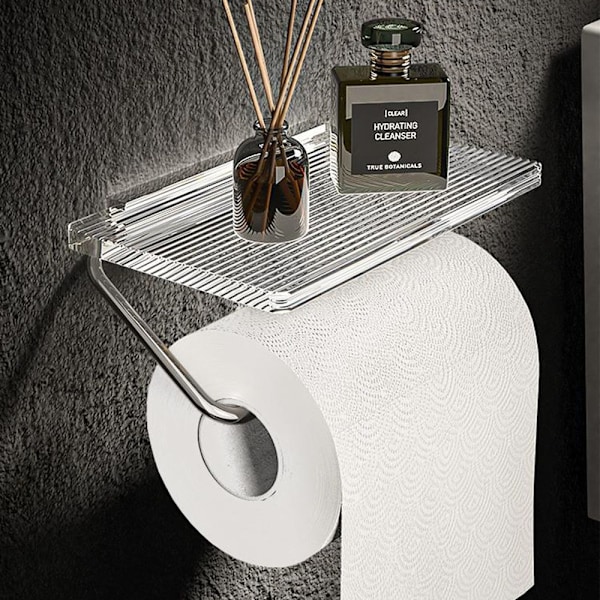 WC-paperiteline WC-paperirullan pidike SILVER silver