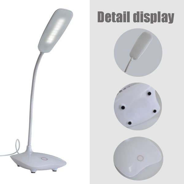 LED skrivebordslys Leselampe HVIT White