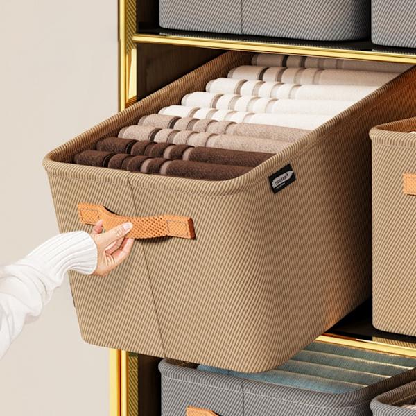 Opbevaringsboks til tøj Undertøj Opbevaringsskuffe KHAKI M M Khaki M-M