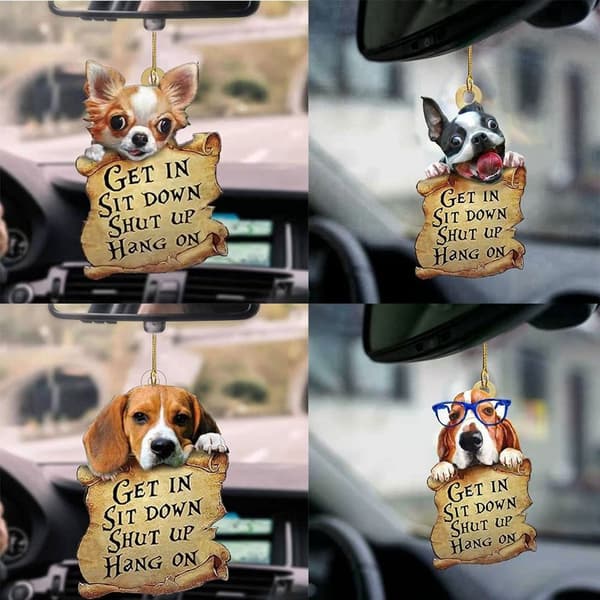Backspegelhängande hunddekoration D D D