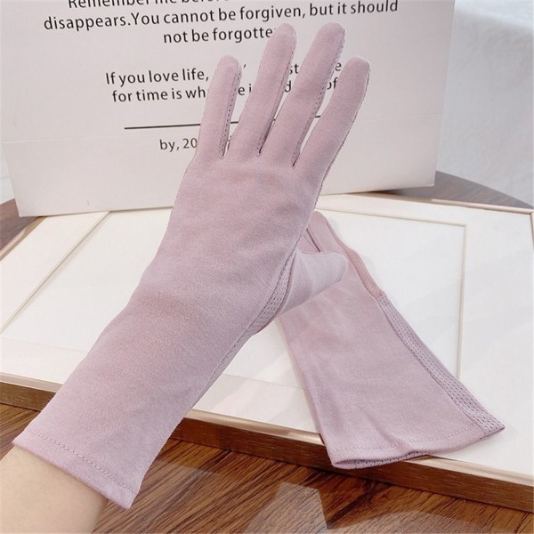 Bomuldshandsker Solbeskyttelseshandsker MØRK PINK dark pink