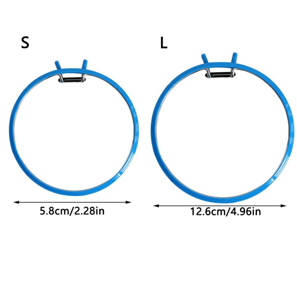 Broderibøyle korsstingramme BLÅ S Blue S