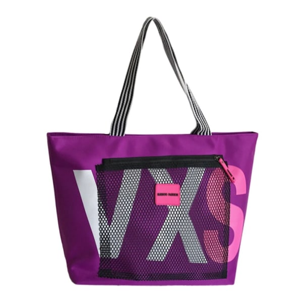 Brev Strandväska Travel Shopping Bags LILA purple