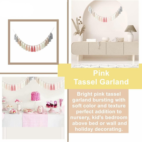 1 st Tofs Garland Boho Festdekorationer Bead Garland 1 Pcs