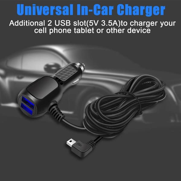 DVR Ladekabel Dash Cam Lader Billaderkabel