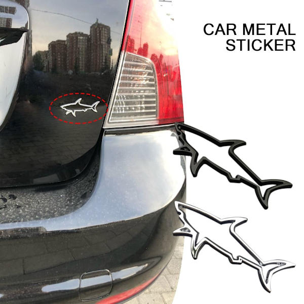 2 stk Car Styling Sticker Emblem Badge Decals SORT 2 STK Black 2Pcs