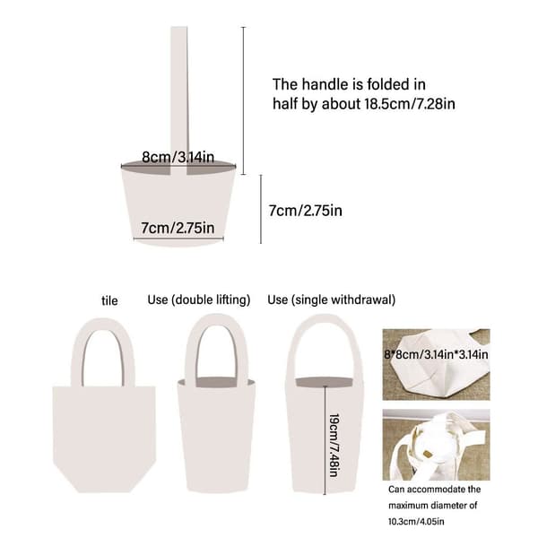 Canvas Mugghållare Kaffe Te Mugg Bag 2 2 2