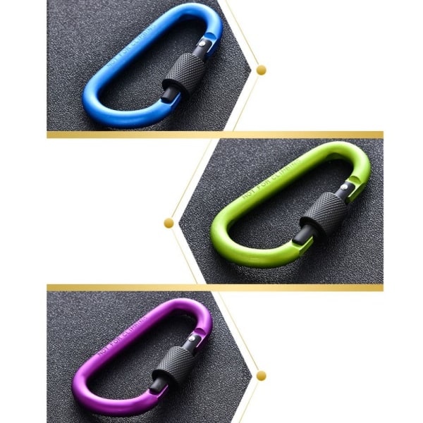 2kpl Outdoor Sports Carabiner -turvasolki avaimenperä 1 1 1