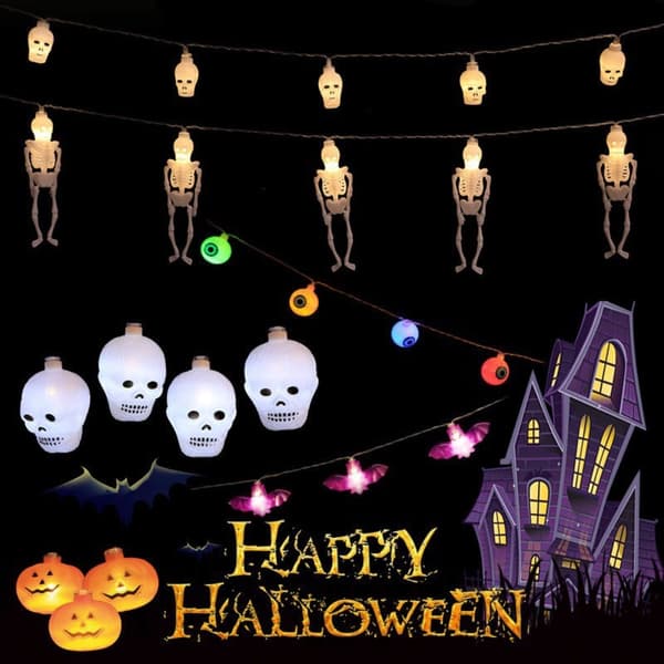 Halloween LED String Light Græskar Lampe 4 4 4