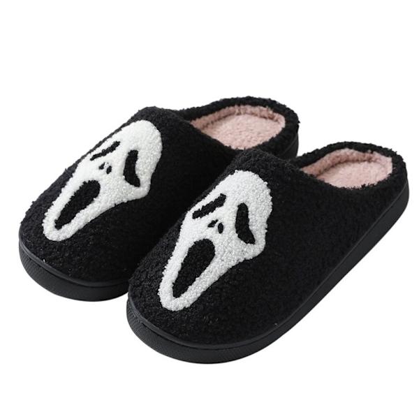 Ghost face Tofflor Pumpa Tofflor Halloween Tofflor VIT white 14