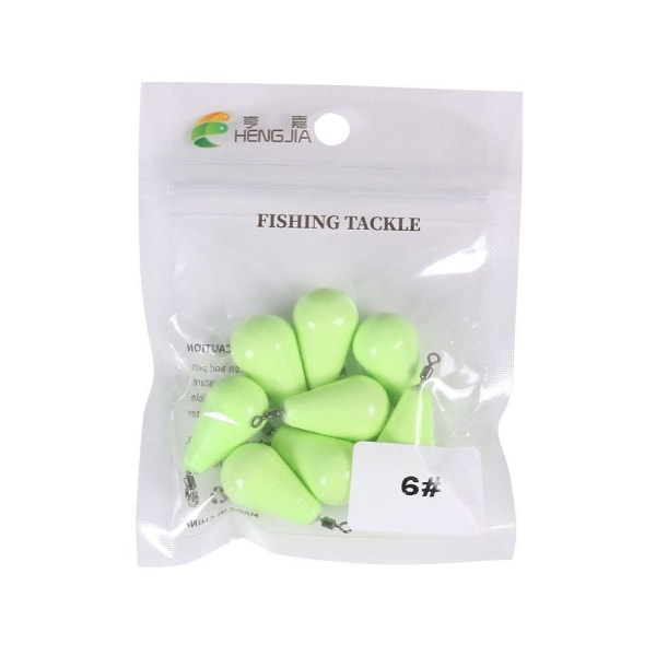 Luminous Fishing Lead Sinkers Fishing Weight Sinker 21.5G-8PCS 21.5g-8pcs