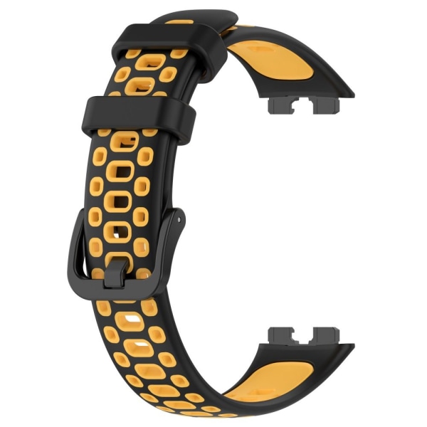 Silikoni watch ranneke MUSTA&KELTAINEN black&yellow