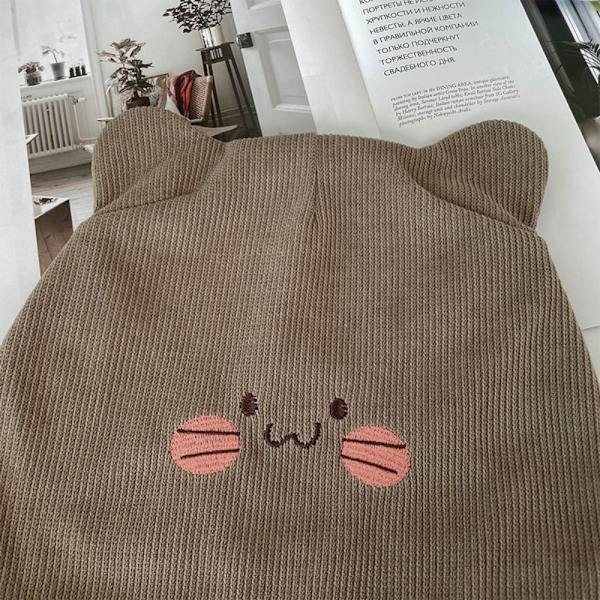 Strikkede Beanies Vinter Efterår Hatte 3 3 3