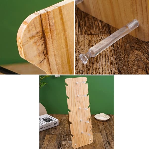 Brillebeslag Hylle Solid Tre Stativ 4-LAGS 4-LAGS 4-layer