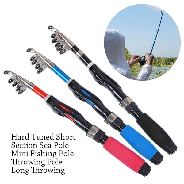 1,1/1,3/1,5M teleskopisk fiskestang Stream Håndstang SORT 1,5M black 1.5M