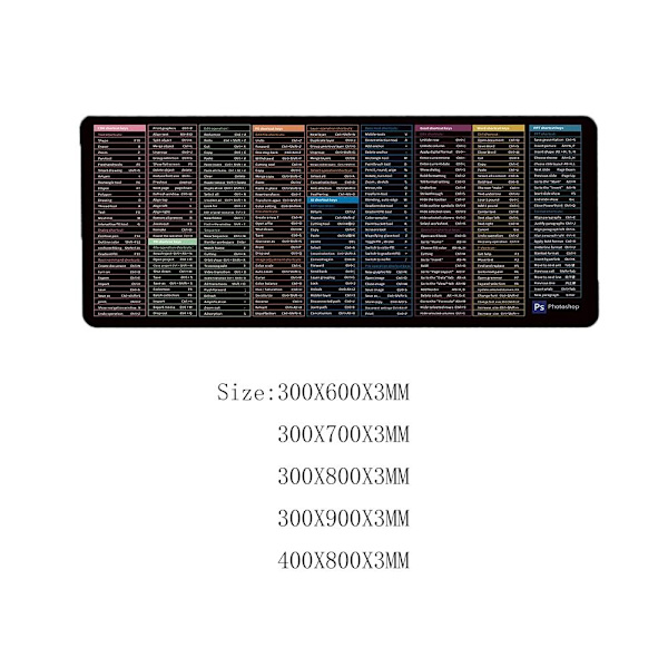 Quick Key Mousepad Näppäimistöalusta 400X800X3MM2 2 400X800X3MM2