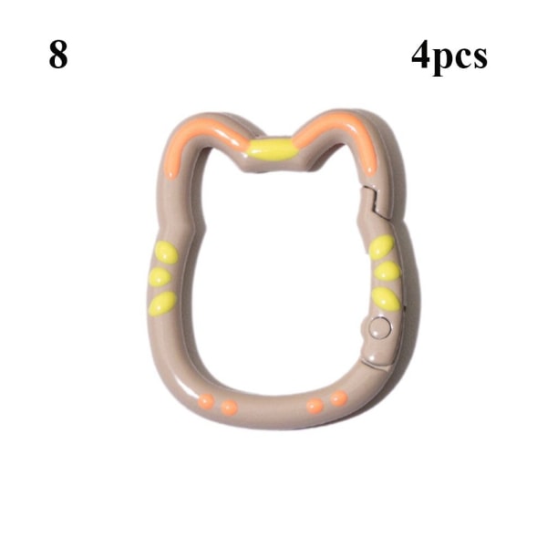 4 stk Spring Hjerte/Kat Ring Spænder Karabinhage 8 8 8