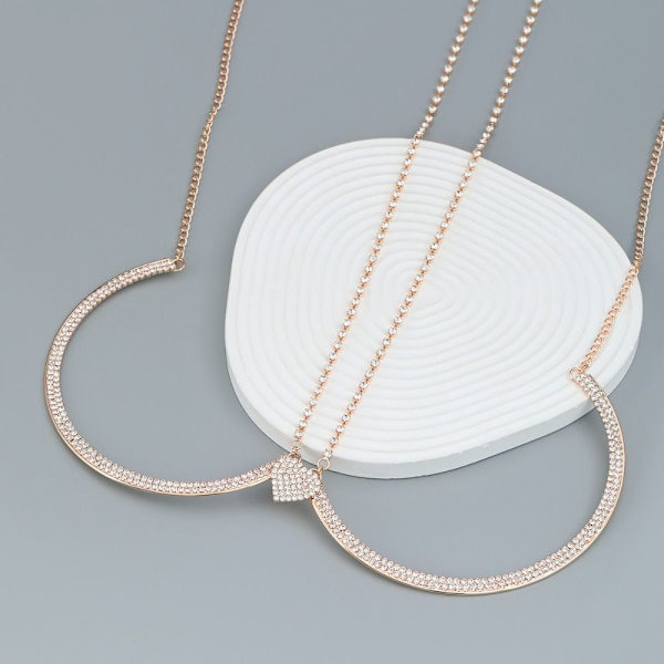 Krystall brystbrakett Kjede Body Chain GULL gold