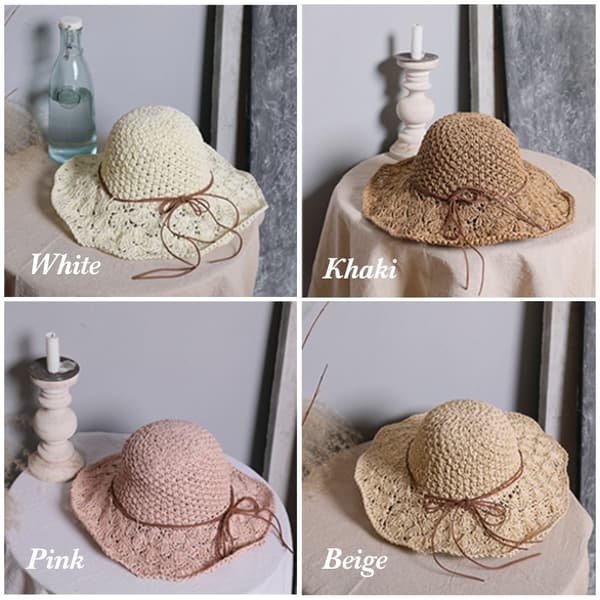 Vikbar Strandhatt för Kvinnor beige