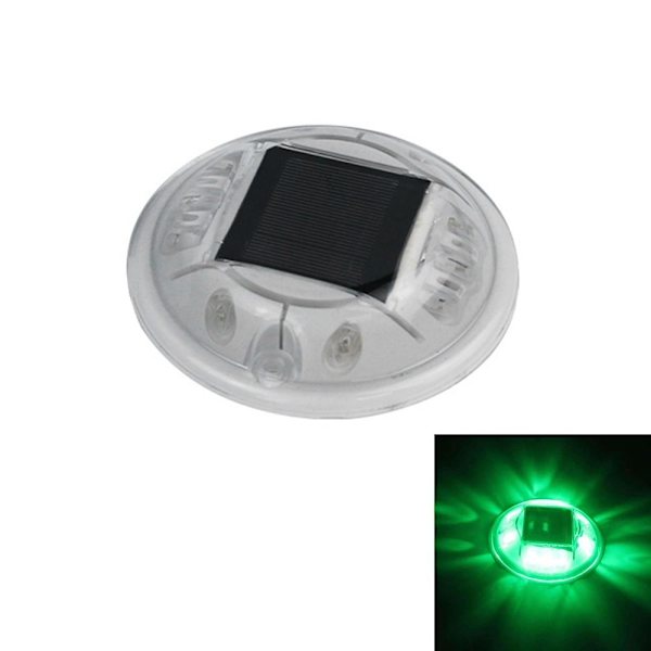 Solar Road Stud Light Trafikmarkeringslys GRØN ALTID TÆNDT Green always on