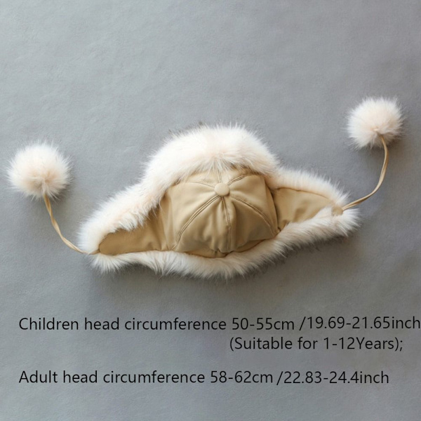 Vanhempi-lapsi Bomber-hatut Tekoturkishattu BEIGE LAPSET LAPSET beige children-children