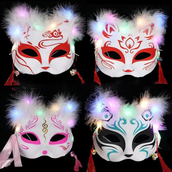 LED Maske Ræve Maske TYPE E TYPE E Type E