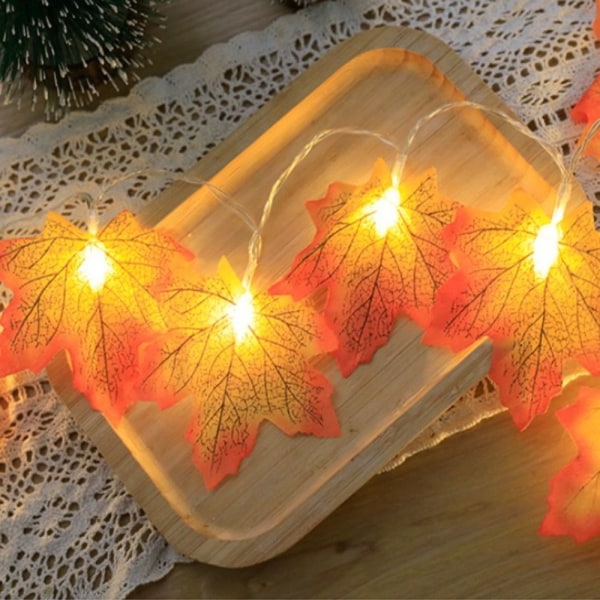 LED Fairy String Maple Leaves Lampe RØD 1,5M 10LEDS 1,5M 10LEDS Red 1.5M 10Leds-1.5M 10Leds