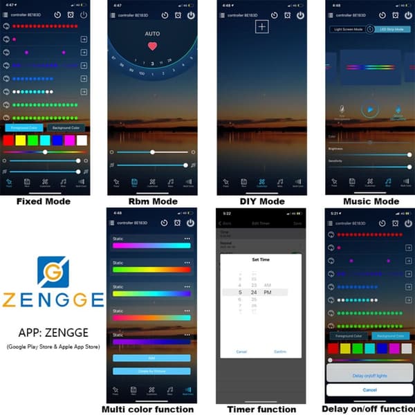 Light Strip Controller Music APP Ohjaa USB :tä ILMAN KAUKO- USB USB without Remote