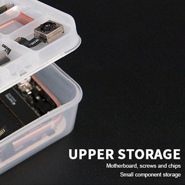 Flip Storage Box Matkapuhelimen korjaussäilytyslaatikko läpinäkyvä