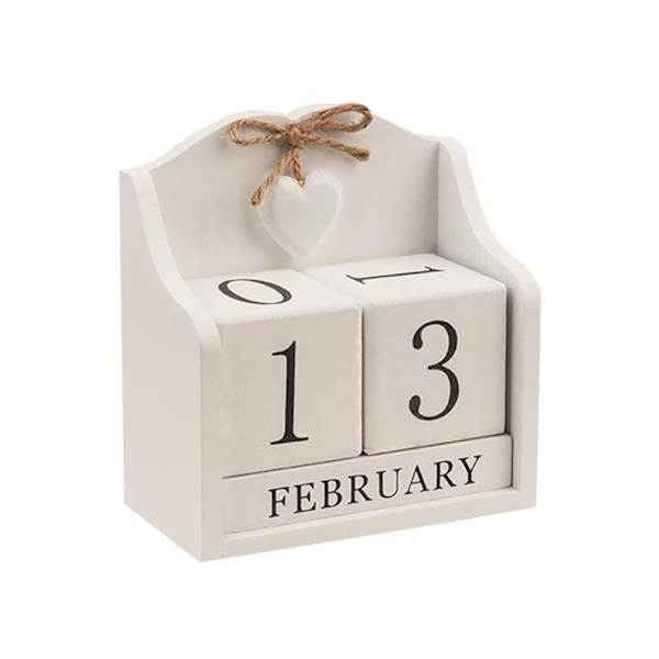 Evighetskalender träblock Kalender skrivbordsdekoration