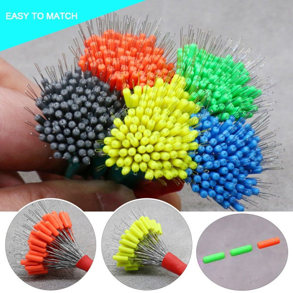 200 st Fishing Bobber Stopper Gummiböna GUL 2S-2.0-3.5 Yellow 2S-2.0-3.5-2S-2.0-3.5