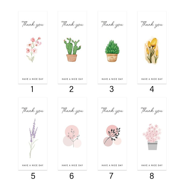 50 kpl Kiitossinetöintitarrat printed kuvio 5 5 5