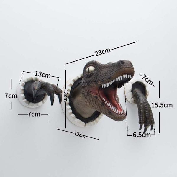 Dinosaurieskulptur monterad dinosauriedekor 1 1 1