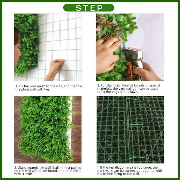 Tekokasvien seinämatto Plant Artificial Mats 2 2 2
